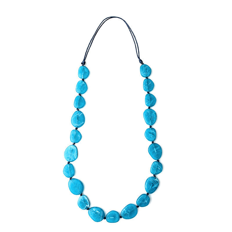 Wabi' Long Resin Necklace - Polka Luka Resin Jewellery