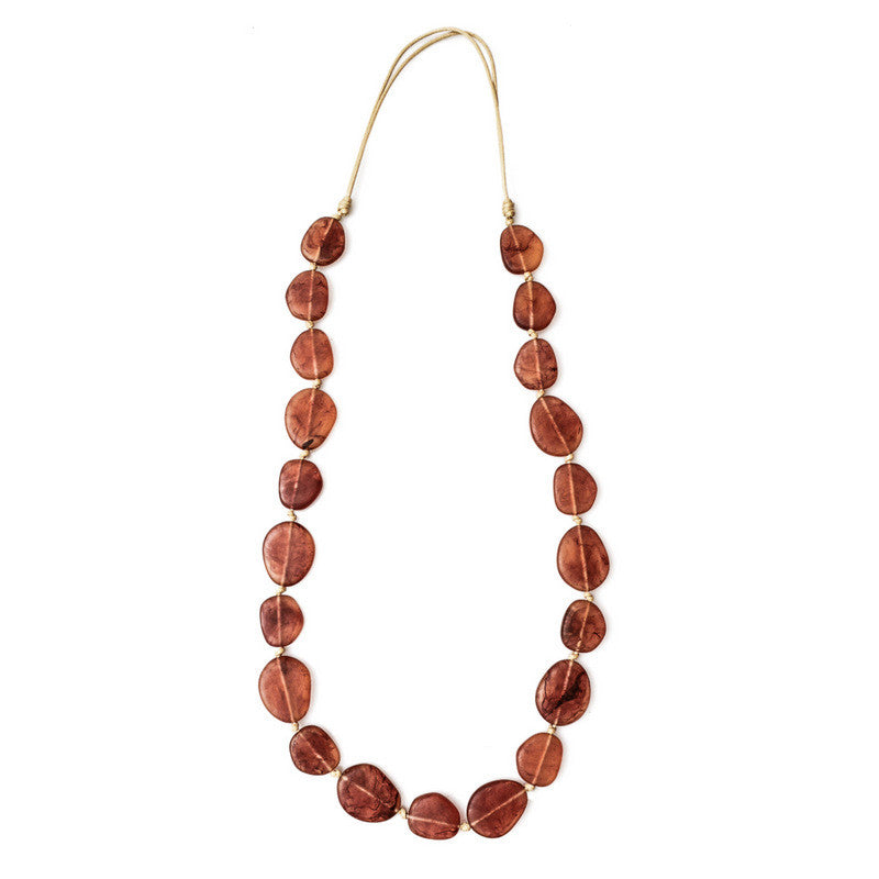 Wabi' Long Resin Necklace - Polka Luka Resin Jewellery