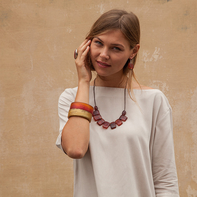 Sabi' Resin Bangle - Polka Luka Resin Jewellery