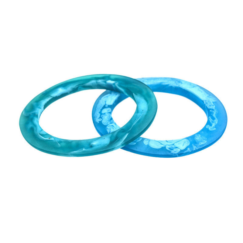 Sakura' Double Resin Bangle - Polka Luka Resin Jewellery