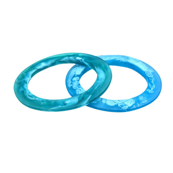 Sakura' Double Resin Bangle - Polka Luka Resin Jewellery