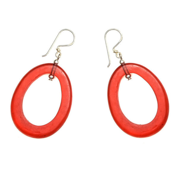 'Sakura' Resin Earring-Grande - Polka Luka Resin Jewellery