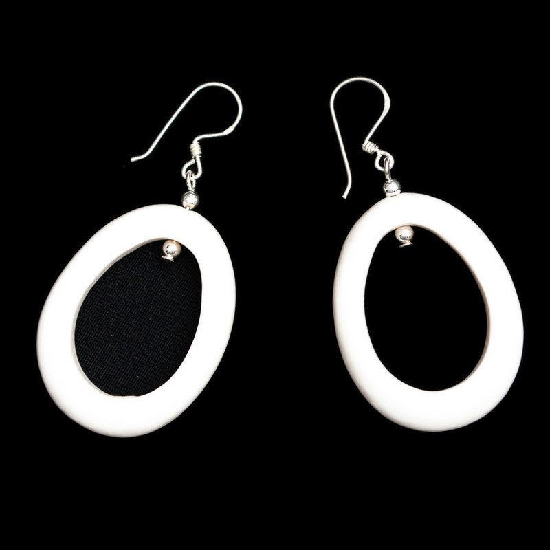 'Sakura' Resin Earring-Grande - Polka Luka Resin Jewellery