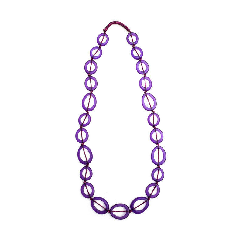 Sakura' Long Resin Necklace - Polka Luka Resin Jewellery