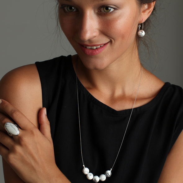 'Alia' Stone Earrings - Polka Luka Resin Jewellery