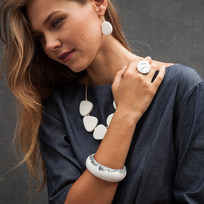 Wabi' Resin Bangle - Polka Luka Resin Jewellery