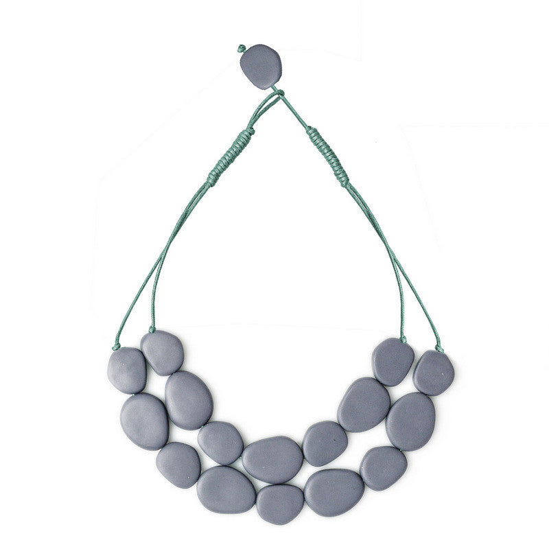 Wabi' Double Resin Necklace - Polka Luka Resin Jewellery