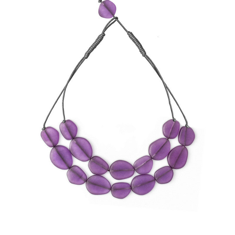 Wabi' Double Resin Necklace - Polka Luka Resin Jewellery