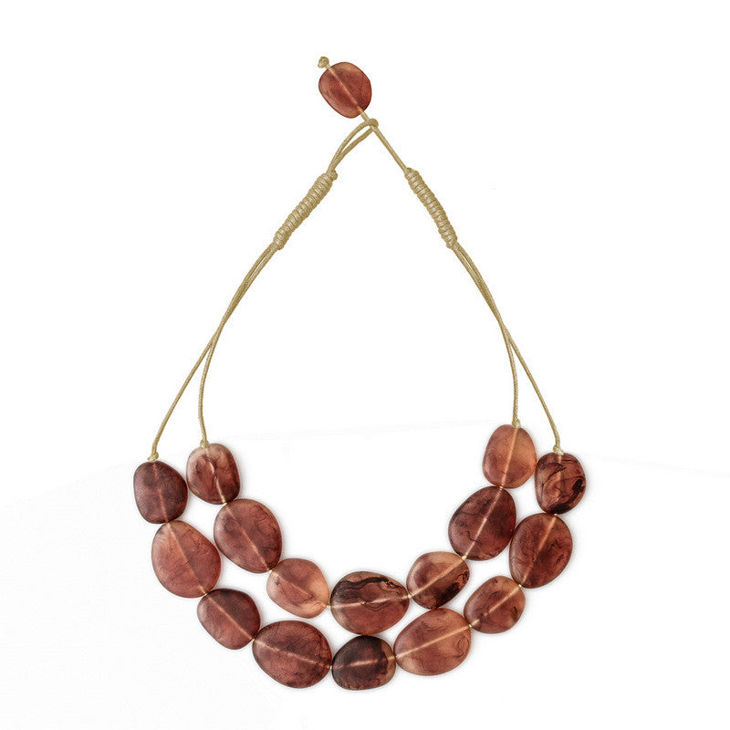 Wabi' Double Resin Necklace - Polka Luka Resin Jewellery