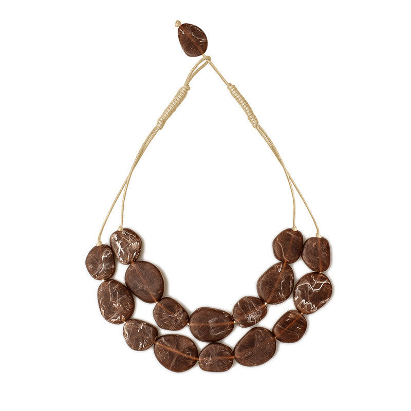 Wabi' Double Resin Necklace - Polka Luka Resin Jewellery