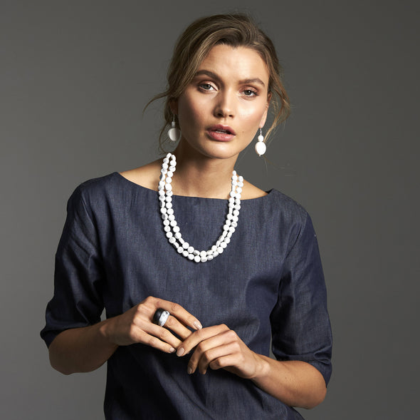 Silk Road Double Necklace - Polka Luka Resin Jewellery