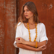 Wabi' Long Resin Necklace - Polka Luka Resin Jewellery