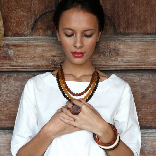 'Dusk' Short Resin Necklace - Polka Luka Resin Jewellery