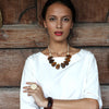 'Peony' Pendant Resin Necklace - Polka Luka Resin Jewellery